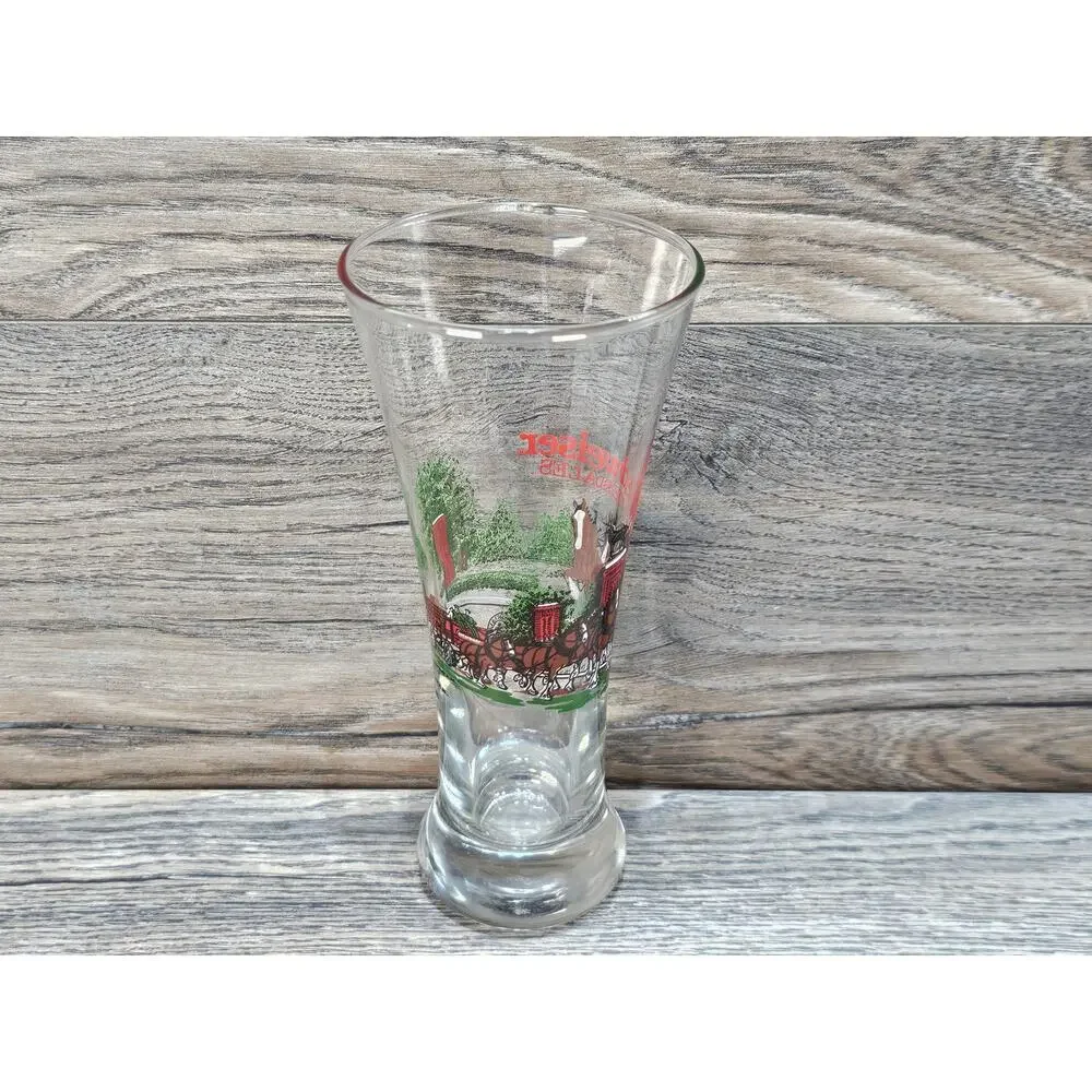 Budweiser 1991 Clydesdales Beer Pilsner Drinking Glass